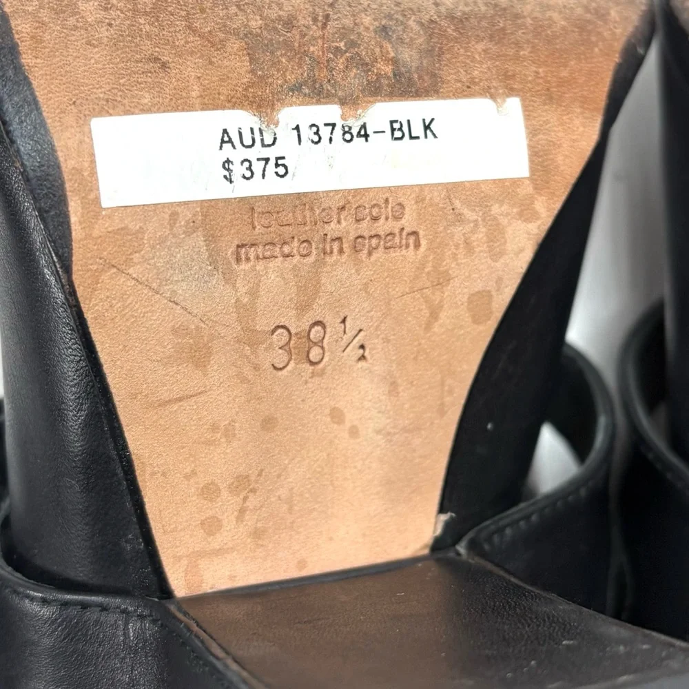 Audley London x Anthropologie Black Leather Geometric Pumps | 38.5 - Picture 10 of 11